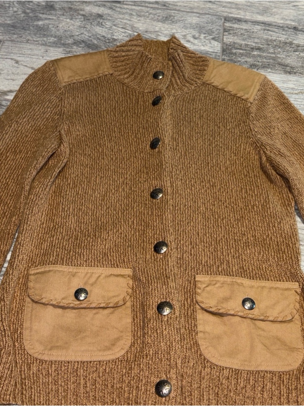LRL Lauren Jeans Company Vintage Western Brown Cardigan Sweater in Womens Medium - Picture 4 of 8